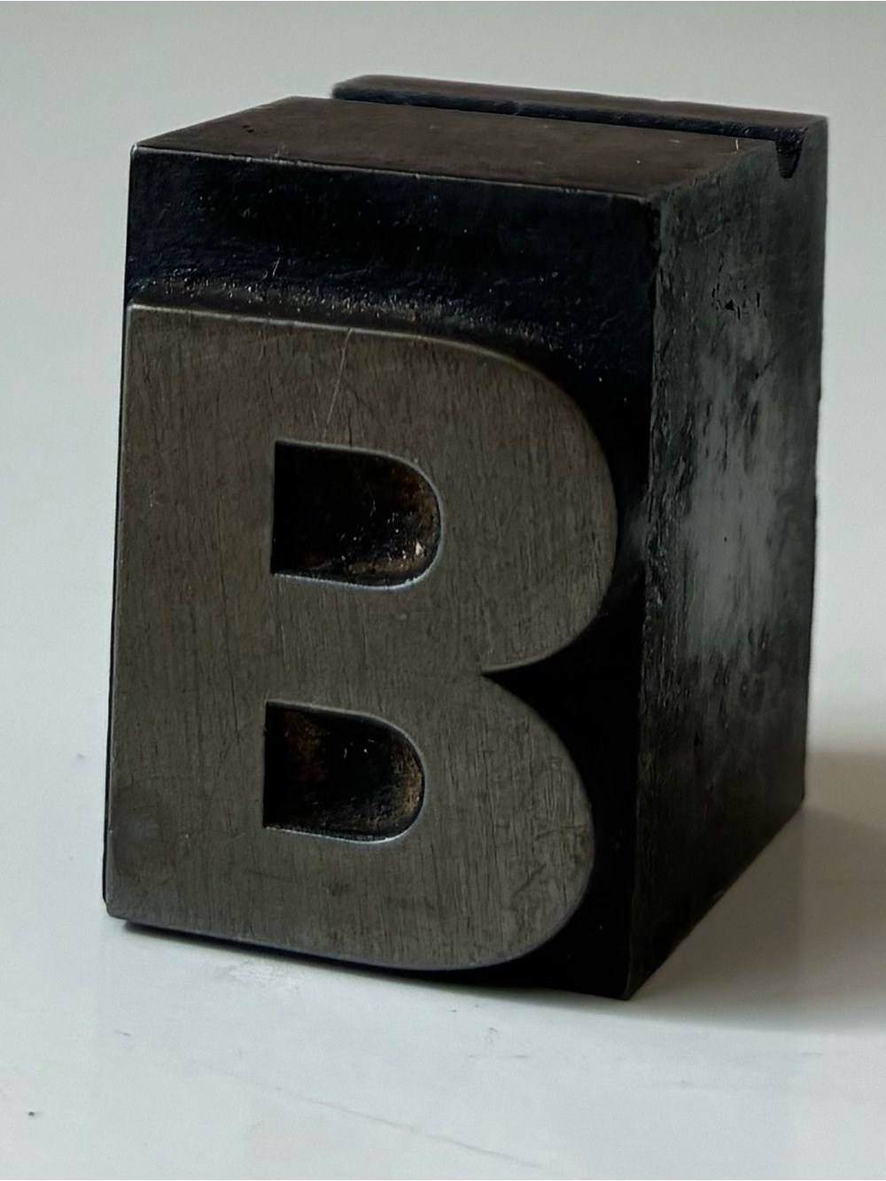 Vintage Letter Press Printing Block uppercase letter "B"